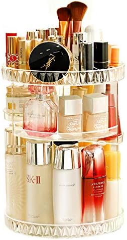 Happy Deals Merdia Cosmetics Storage Cosmetic Box Cosmetic Box Rotating 360° Case Large Capacity Makeup Organizer Stand Rack Jewelry Storage