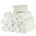 NC Prefold Cloth Baby Diapers (White/12 Pcs) with 3 Cloth Diaper Fasteners, 6 Layer Gauze Diapers, High Absorbent& Breathable, Washable& Reusable Fit Newborn Babies to Toddlers (10-30 lbs)