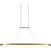 Kuzco Lighting Eerie - 58W LED Pendant-1.13 Inches Tall and 47.25 Inches Wide-Antique Brass Finish