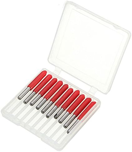 10pcs 0.1mm 30 Degree Carbide PCB Engraving Bits 3.175mm CNC Router Tool