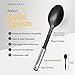 Nylon Spoon Large Cooking Spoon Basting Spoon - Solid Serving Spoon for Cooking - Large Kitchen Spoon Cooking Non Slotted Spoon - Nonstick Serving Spoon - Nylon Spoons for Cooking Solid Spoon