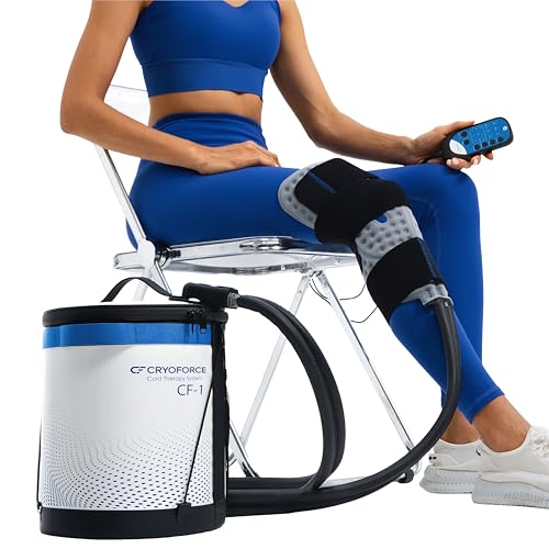 Cold Therapy Machine for Knee Surgery Recovery, Quiet Ice Therapy System for Home Bedside Overnight Use with Programmable Timer, Large Capacity Cooling for ACL, TKR, Knee Replacement
