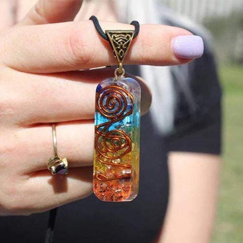 Healing Chakra Orgonite Pendant with 