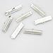 LolliBeads (TM) 25 mm Silver Plated Brass Ribbon Bracelet Bookmark Leather Pinch Crimps End Findings (50 Pcs)