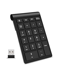 Acedada - Teclado numérico inalámbrico portátil delgado mini USB 2,4 GHz 22 teclas para entrada de datos en Excel Advanced 10 teclas para portátil, PC, escritorio, superficie, portátil, etc.