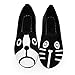 Cute Cartoon Ballet Loafers Slip-on Dressy Flats Girl's Women's Shoes Black Critter Cat Collocation Dog