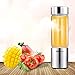 BonNoces Portable Blender USB Rechargeable, Glass Juicer Cup with Six Blades, 400ml Personal Fruit Blender for Shakes and Smoothies