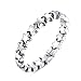 BAMOER 925 Sterling Silver Star Trail Ladies Nice Stacking Engagement Ring for Women Teen Girls Promise Ring Size 6-9 (8)
