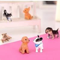 YBpineer 6pcs/lot Simulation cat and Dog Dollhouse Miniature Model Doll House Decoration Gift Dolls Accessories 1:12 Scale