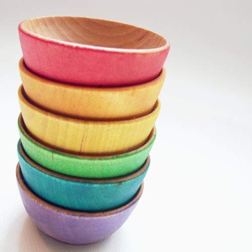 Amazon.com: Wooden Color Sorting Bowls 