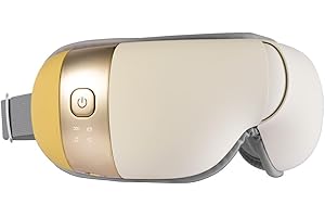 HUBDIC HubiCare Eye Massager with Heat, Heated Eye Mask with Bluetooth Music for Migraine Relief, Dry Eyes, Relax and Reduce Eye Strain, Improve Sleep, Face Massager, Eye Care Gifts for Women/Men