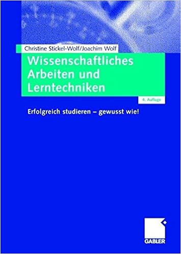 Wissenschaftliches Arbeiten Und Lerntechniken Erfolgreich Studieren Stickel Wolf Christine Wolf Joachim Amazon De Bucher