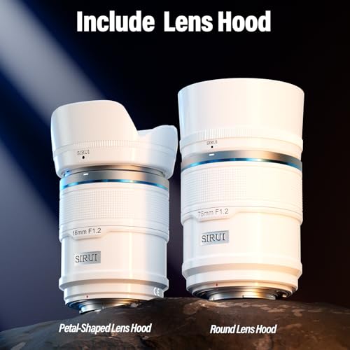 SIRUI Sniper 16mm F1.2 Wide Angle Autofocus APS-C Lens for A5, A6, FX30, ZV-E10 (E Mount, White)