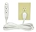 Flat 3-Outlet Extension Cord 15 Ft for Indoor Use by Bindmaster- UL-Listed 3-Prong Multi Extension Wire- Space-Saving Flat Angled Extension Cord