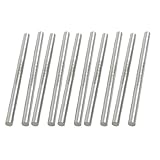 uxcell 10 Pcs High Speed Steel Lathe Round Bar Milling Cutter 6mm x 100mm
