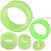 1 Pair 0 gauges 0g 0 G 8mm Silicone Glow in the dark plug Flesh Tunnel Stretchers Expanders Earlets Ear plugs