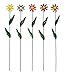 Fox Valley Traders Metal Daisy Stakes, Crafted with Durable Weatherproof Metal, Outdoor Décor - Set of 5, Each Measures 19 1/2