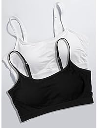 Mini Camisole Crop Top Wire  Bra Padded Strap Cami Bra