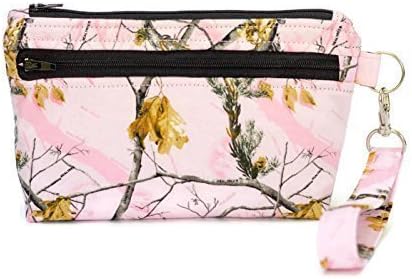 Pink Camo Wristlet Purse -Pink Camo purse - Made with Light Pink Realtree Camouflage fabric