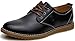 Kunsto Men's Leather Oxford Shoes Lace Up