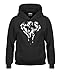 Artix Black and White Camouflaged Diamond Unisex Hoodie Sweatshirts Large Black