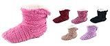 Enimay Women's Casual Fashion Faux Fur Plush Non Slip House Bootie Slippers