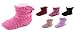 Enimay Women's Casual Fashion Faux Fur Plush Non Slip House Bootie Slippers