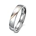 INBLUE Personalized Promise Rings Engraving Name Date Custom Rings for Men Women Boyfriend Girlfriend Couples Stainless Steel Jewelry Engagement Wedding Bands Sets for Him & Her (mne494-2-7)