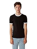 American Apparel Men Fine Jersey Short Sleeve Ringer T-Shirt