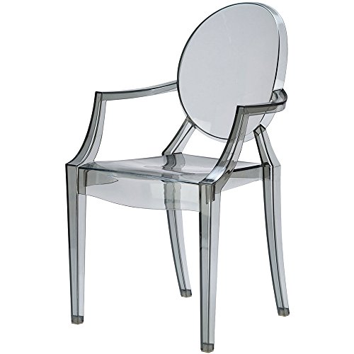 Clear Acrylic Chair With Arms See Through Chair For Vanity