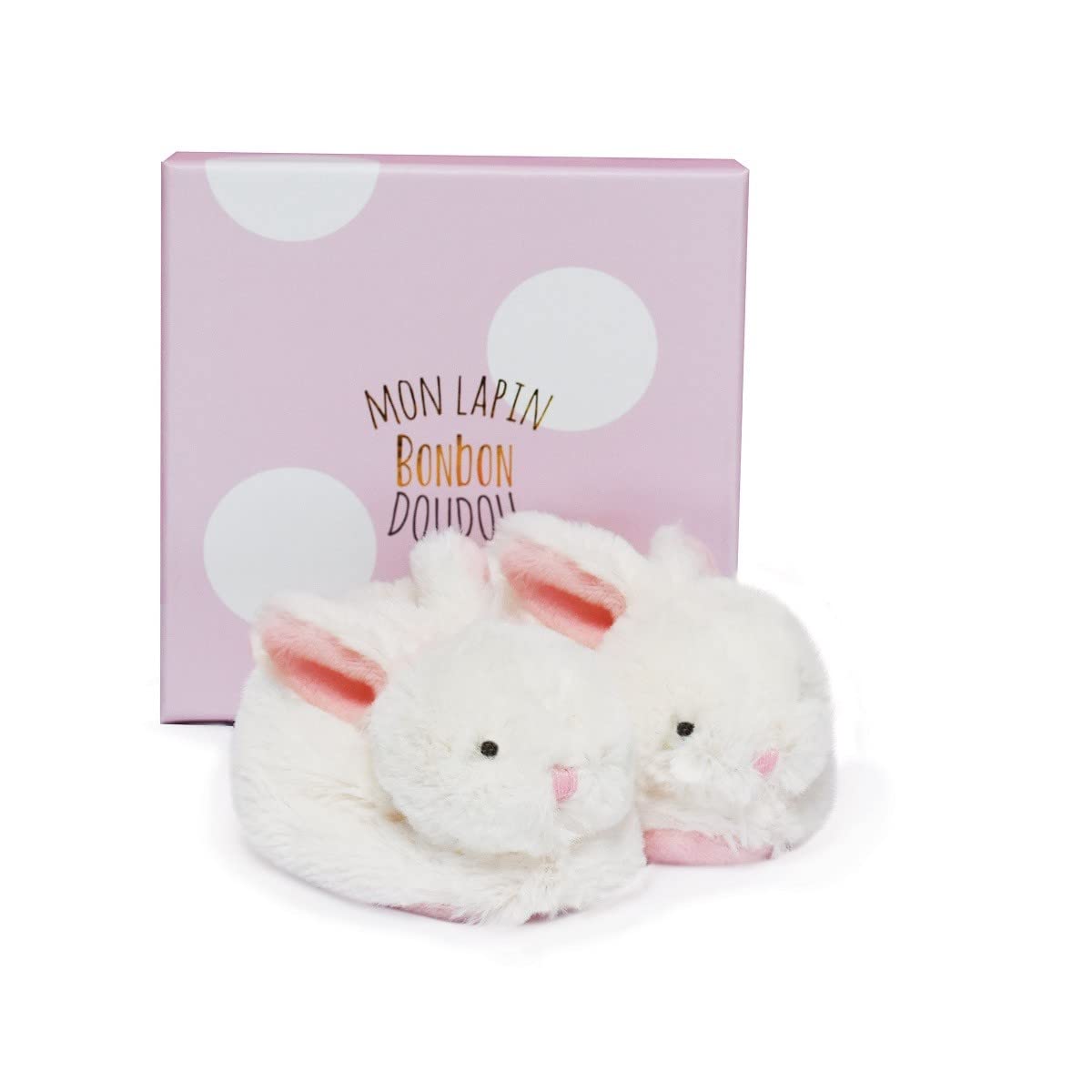 Doudou et Compagnie DC1308 Pink Lapin Bonbon Botties with Rattle (0-6 Months)