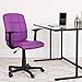 Flash Furniture Clayton Mid-Back Purple Quilted Vinyl Swivel Task Office Chair with Arms