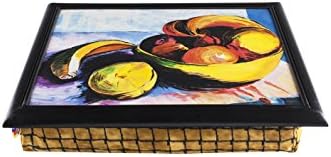 Art Quo Multi-Design Lap Tray with Fire-Retardant Cushion (18x14x3 Inch)