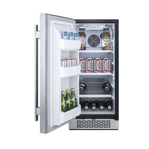Avallon AFR151SSLH 3.3 Cu Ft Built-in 15" Refrigerator - Left Hinge