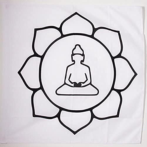 AZ FLAG - Drapeau Bouddha Fleur de lotus - 90x90 cm - Drapeau Du Bouddhisme 100% Polyester Avec Fourreau et Cordelette - Pavillon 80 g