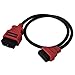TONWON OBD2 Cable 16pin Male to Female Extension Cable Diagnostic Extender 80cm for All OBD2 Vehicles(Red)