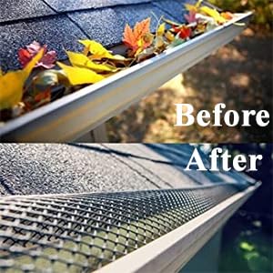 12.7CMX600CM Heavy Duty Aluminum Mesh Gutter Guard for Gutter Leaf Cutting 5" x 236"