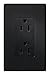 Lutron Claro 15 Amp Duplex Outlet, SCR-15-MN, Midnight