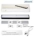 JEBSENS - T05B Battery Operated Closet Light, 10 LED Under Cabinet Lighting with Motion Sensor, Rechargeable Motion Sensing LED Light Bar, Stick on Anywhere, 3 Modes On Off Auto Switch - Black