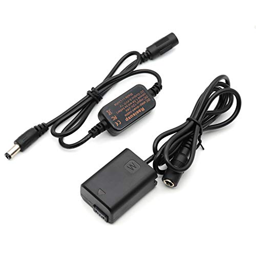 AC-PW20 Charger 12V-24V Power Cable + NP-FW50 DC Coupler Dummy Battery for Sony RX10 a7 II a7s2 a7RII a7m2 a6000 a6500 A6300 a7000