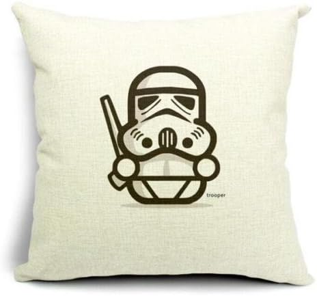 Damuyas 1pcs/5pcs Set Cotton Linen Back Cushion Cover Star Wars Yoda Throw Pillow Case (5#)