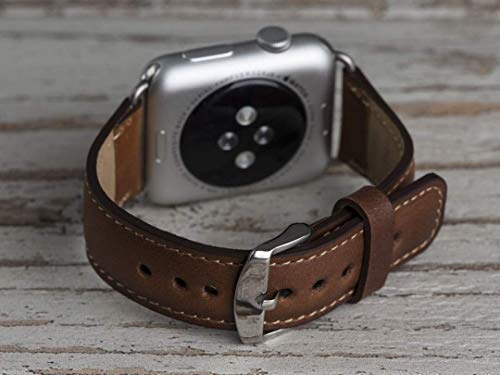Genuine Leather Brown Apple Watch band, 42mm, 38mm, 40mm, 44mm for series 1-2-3-4