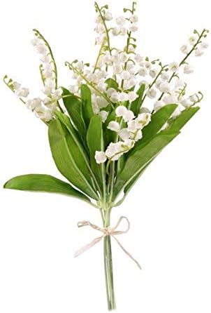 MARJON Flowers2 X 32CM Artificial Lily of The Valley - 6 Flower Stems PER Bunch/Bundle