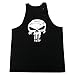 GZXISI Mens Skull Print Stringer Bodybuilding Gym Tank Tops Workout Fitness Vest (Black, X-Large)