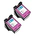 Generic Remanufactured Ink Cartridge Replacement For Hewlett Packard HP 63XL For DeskJet 1110 1112 2130 3630 3632 ENVY 4520 OfficeJet 3830 4650 - 2 Packs (2 Color)
