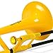 pInstrument Plastic pBone Trombone - Mouthpiece & Carrying Bag - Lightweight Versatile, Comfortable Grip - Bb Authentic Sound for Student & Beginner - kids instruments - ABS Construction - Yellow