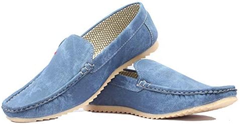 Shozie Men's Blue Denim Casual Loafers and Moccasins Shoes