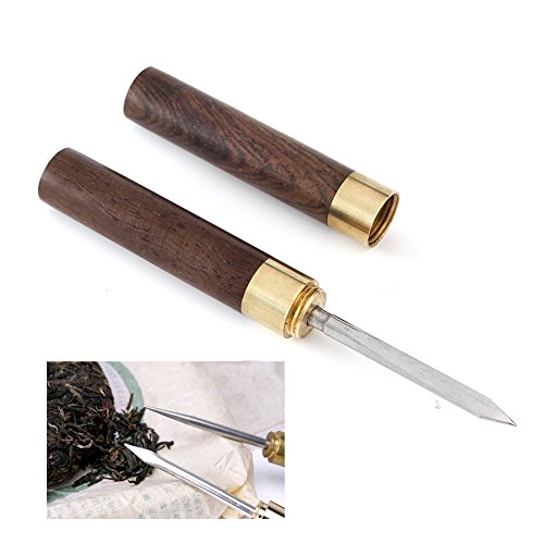 2Pcs Edelstahl Puer Nadel Tee Messer Tee Nadel Ice Pick f¨¹r brechen Piecing Kuchen Ziegel (Schwarzes Holz) – Bild 5