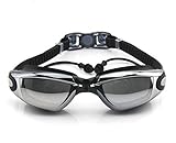 New Corrective Nearsighted Swimming Goggles(Prescription 2.0-8.0 Diopters) with Ear Plug connect to-100% Highest Grade UV Protection and Anti-fog(Black-2.0)