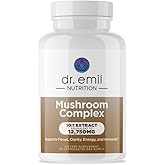 DR. EMIL NUTRITION 10 Mushroom Supplement for Mental Clarity, Focus & Immune Support - Functional Mushroom Nootropic Suppleme